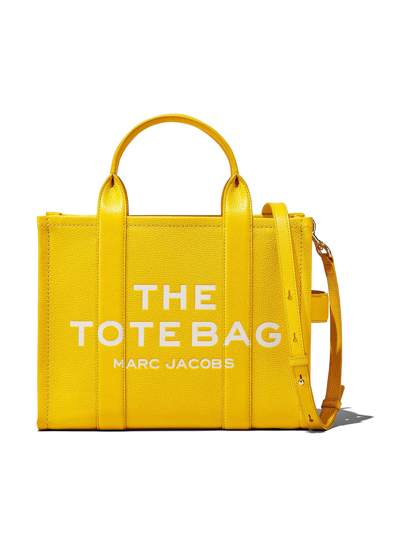MARC JACOBS | Ledertasche - Tote Bag  THE MEDIUM TOTE LEATHER | gelb